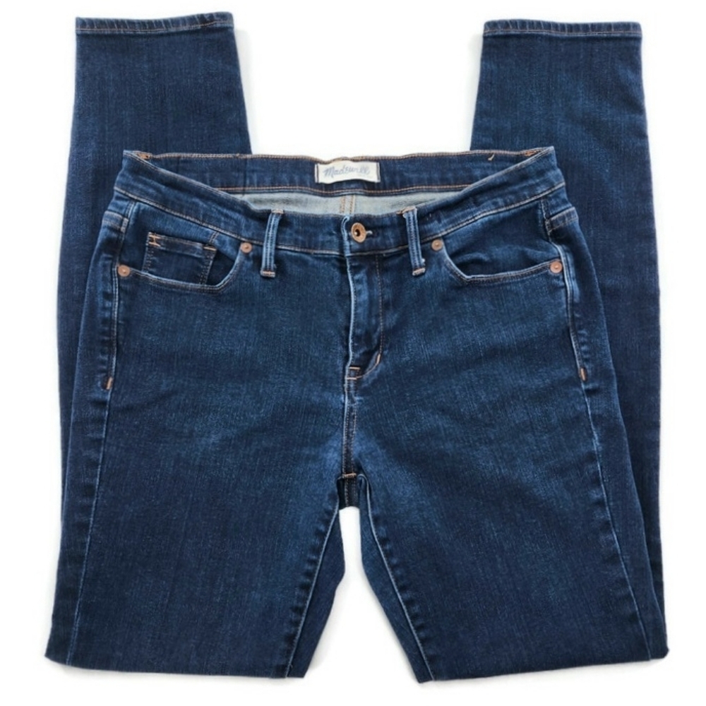 Madewell Mid-Rise Straight Dark Blue Wash Jeans